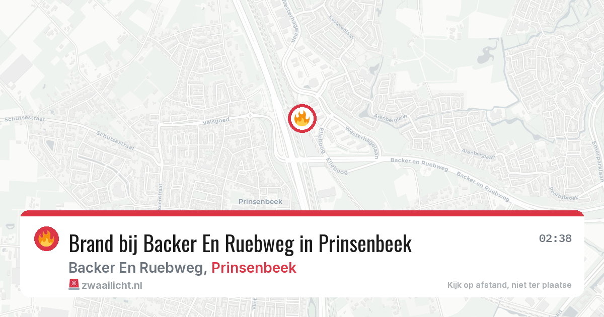 Brand bij Backer En Ruebweg in Prinsenbeek — 14 jul 2026