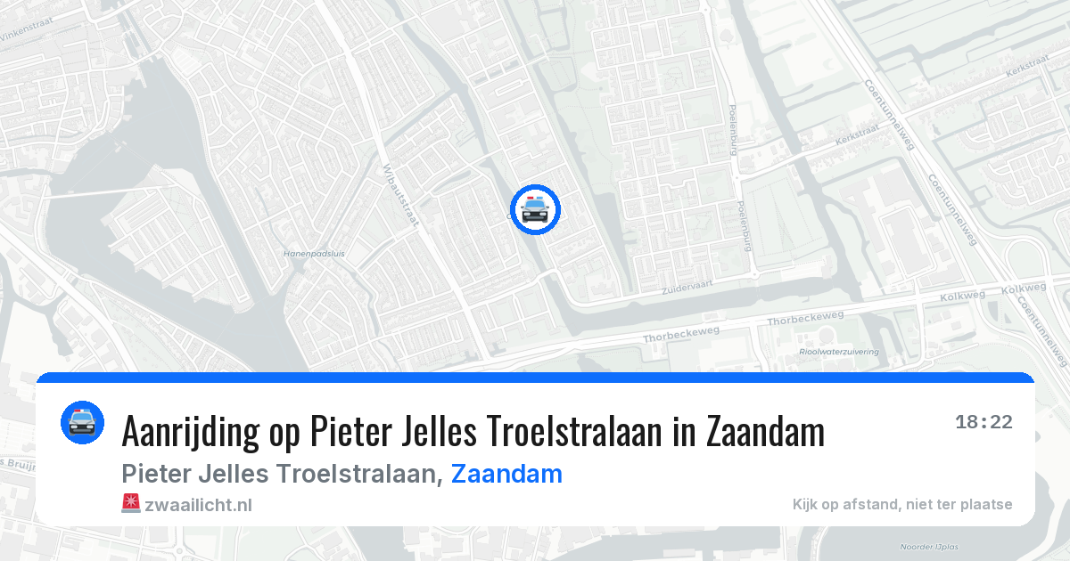 Aanrijding op Pieter Jelles Troelstralaan in Zaandam — 28 mei 2026