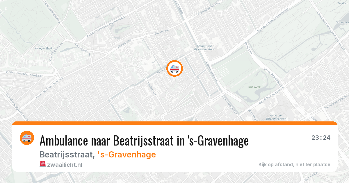 Ambulance naar Beatrijsstraat in 's-Gravenhage — 15 mrt 2026