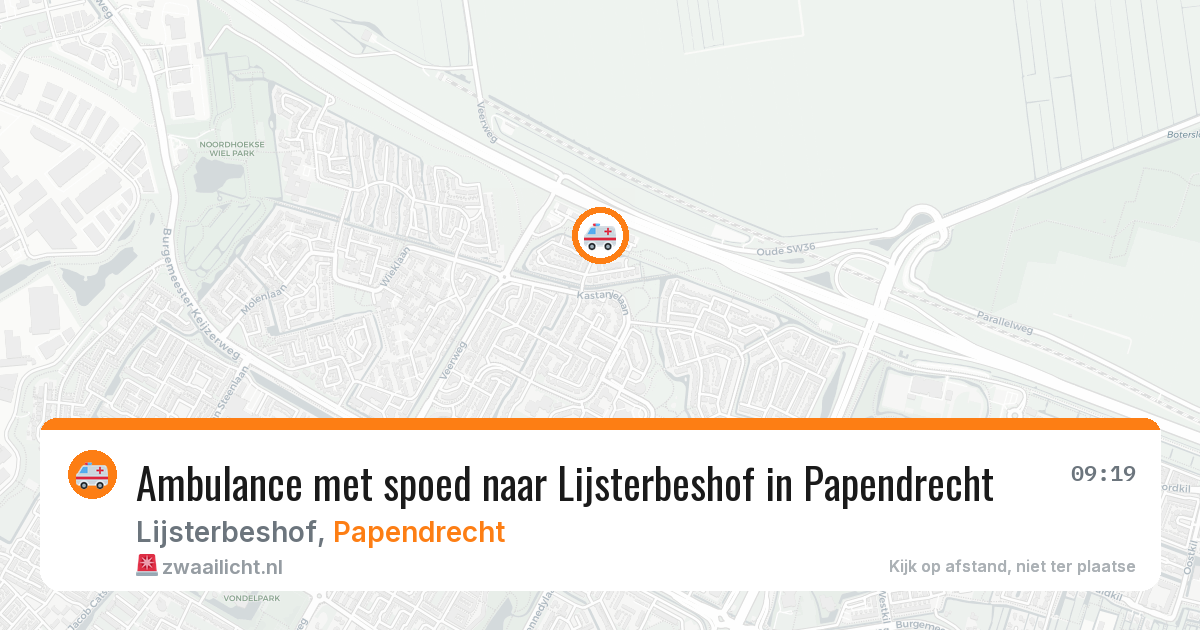 Ambulance met spoed naar Lijsterbeshof in Papendrecht — 24 jan 2026