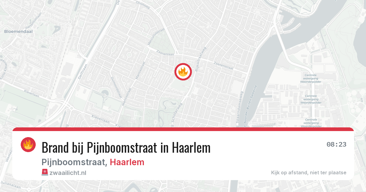 Brand bij Pijnboomstraat in Haarlem — 29 jul 2026