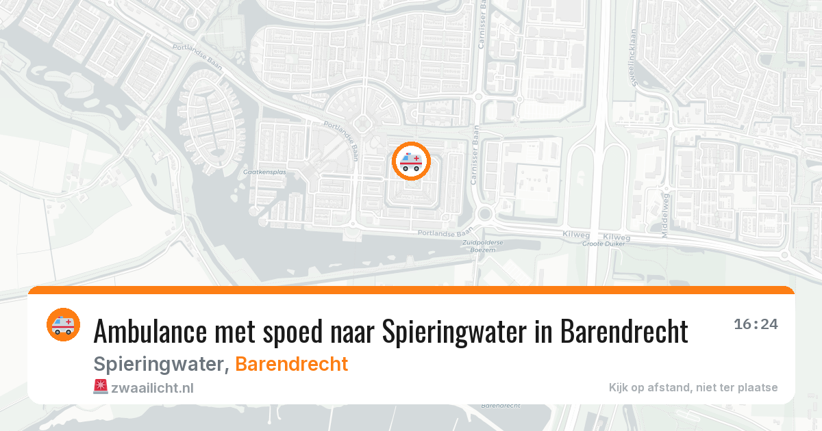 Ambulance met spoed naar Spieringwater in Barendrecht — 1 jun 2026