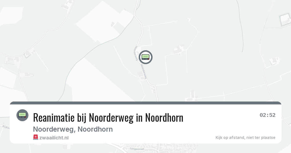 Reanimatie bij Noorderweg in Noordhorn — 17 feb 2026