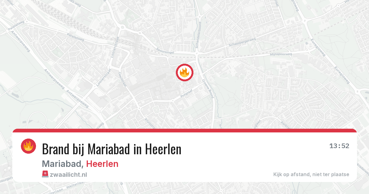 Brand bij Mariabad in Heerlen — 20 jun 2026