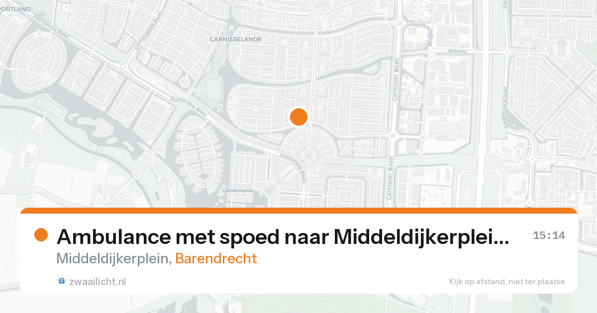 Ambulance met spoed naar Middeldijkerplein in Barendrecht — 30 jun 2026