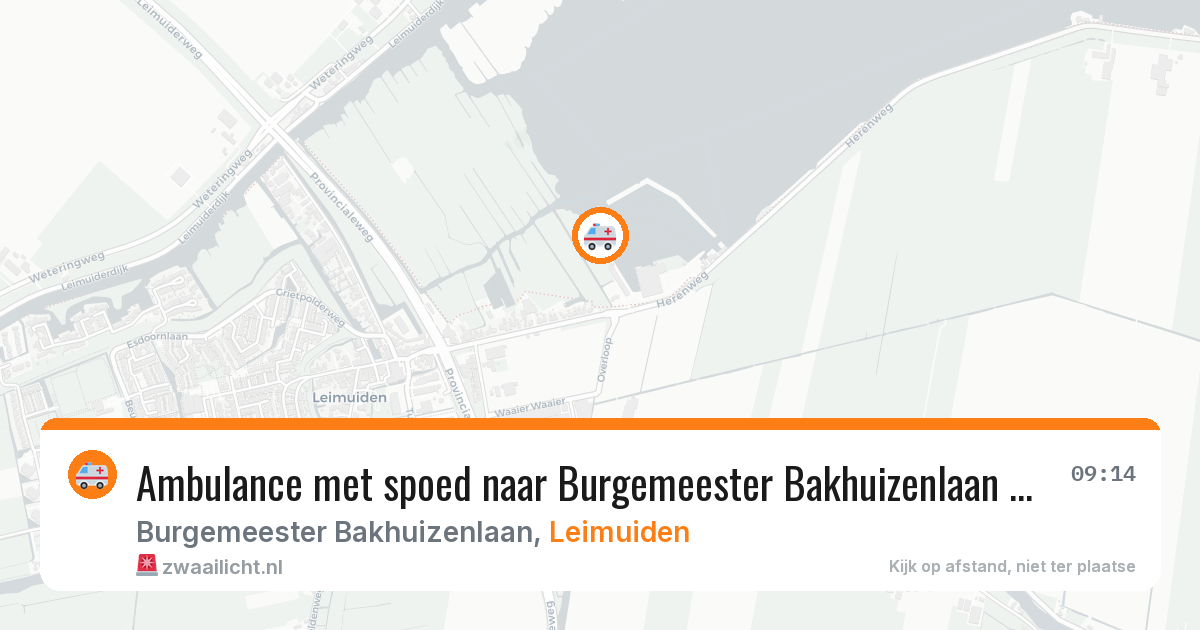 Ambulance met spoed naar Burgemeester Bakhuizenlaan in Leimuiden — 24 apr 2026