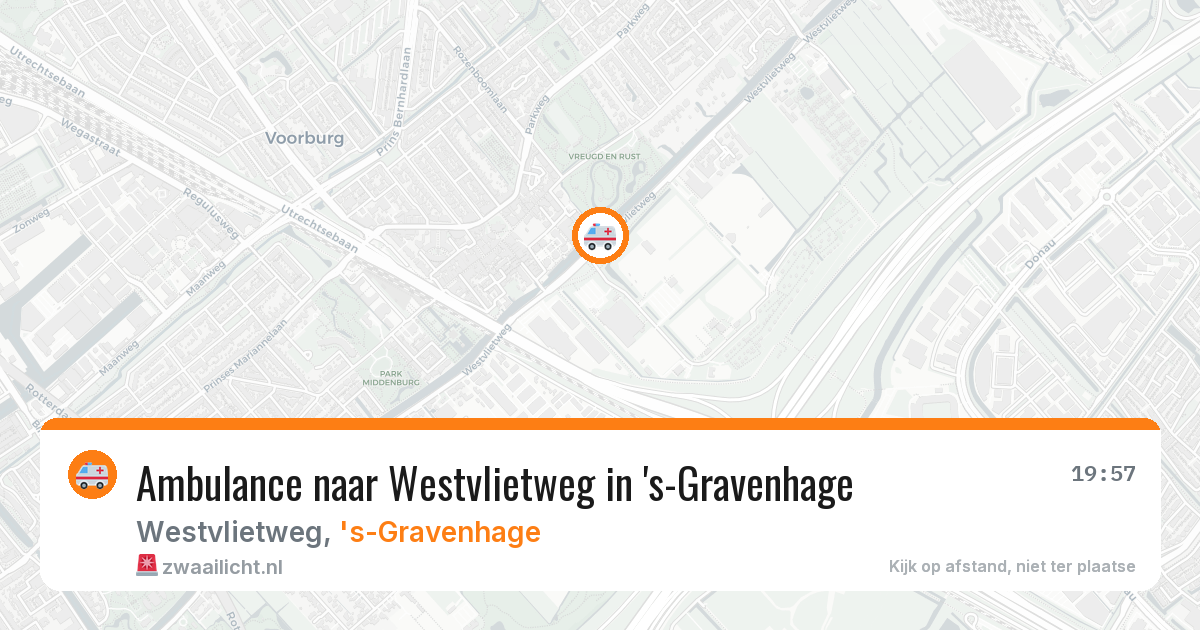 Ambulance naar Westvlietweg in 's-Gravenhage — 1 apr 2026