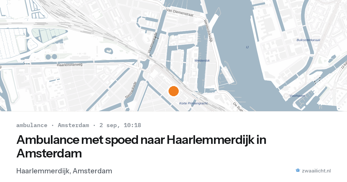 Ambulance met spoed naar Haarlemmerdijk in Amsterdam — 2 sep 2026