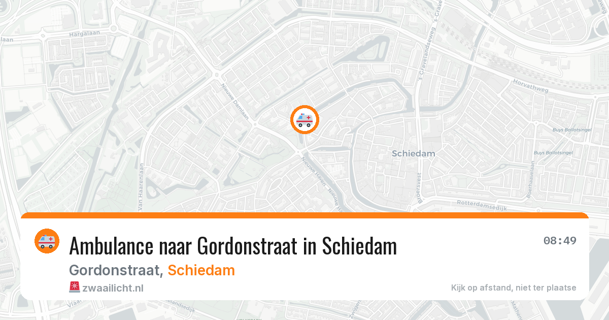 Ambulance naar Gordonstraat in Schiedam — 5 mei 2026