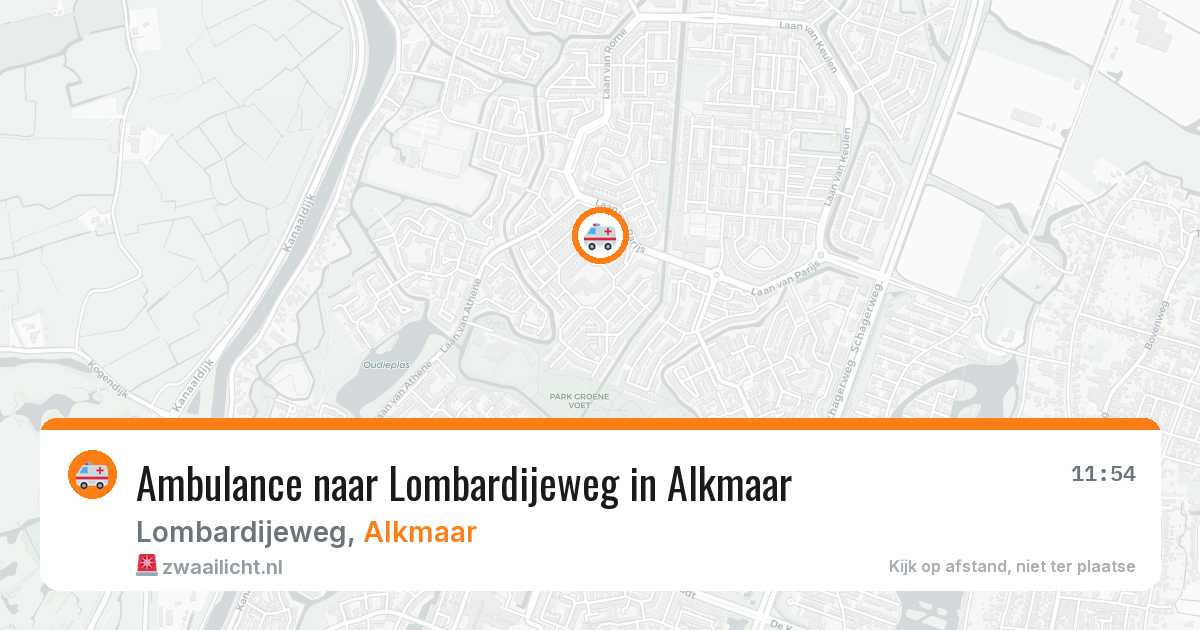 Ambulance naar Lombardijeweg in Alkmaar — 21 mrt 2026