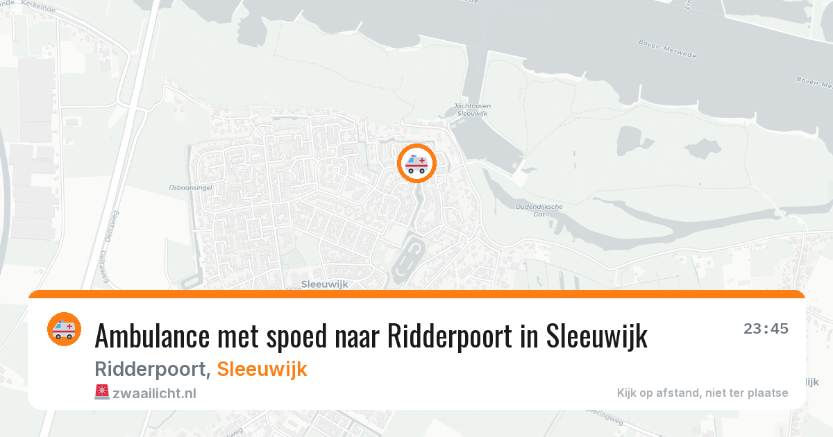 Ambulance met spoed naar Ridderpoort in Sleeuwijk — 6 jul 2026