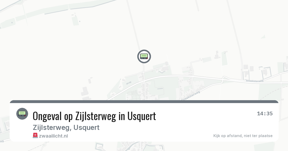 Ongeval op Zijlsterweg in Usquert — 3 mrt 2026