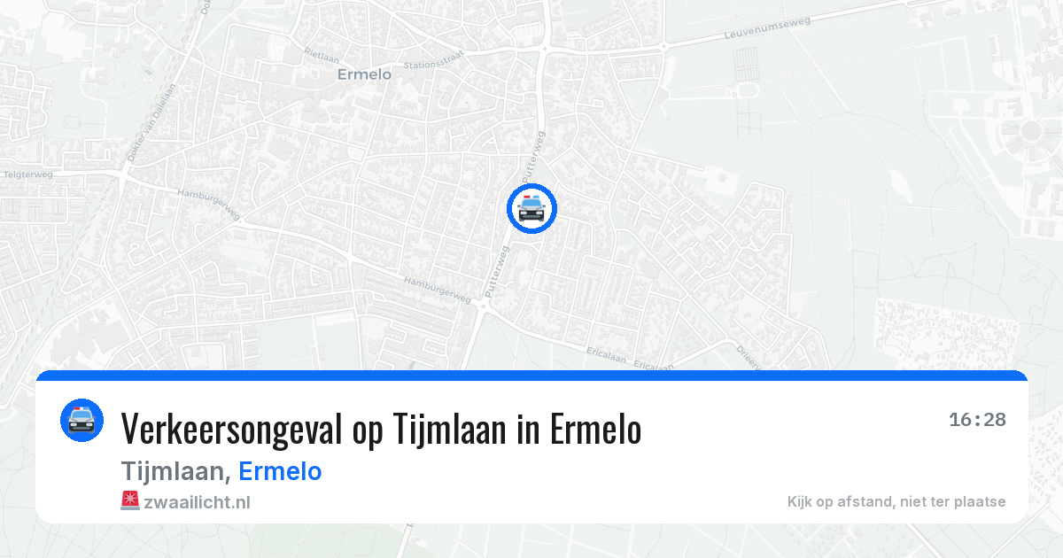 Verkeersongeval op Tijmlaan in Ermelo — 14 jul 2026