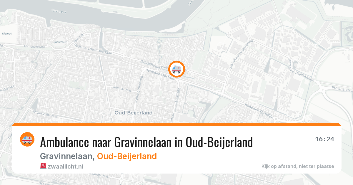 Ambulance naar Gravinnelaan in Oud-Beijerland — 8 feb 2026