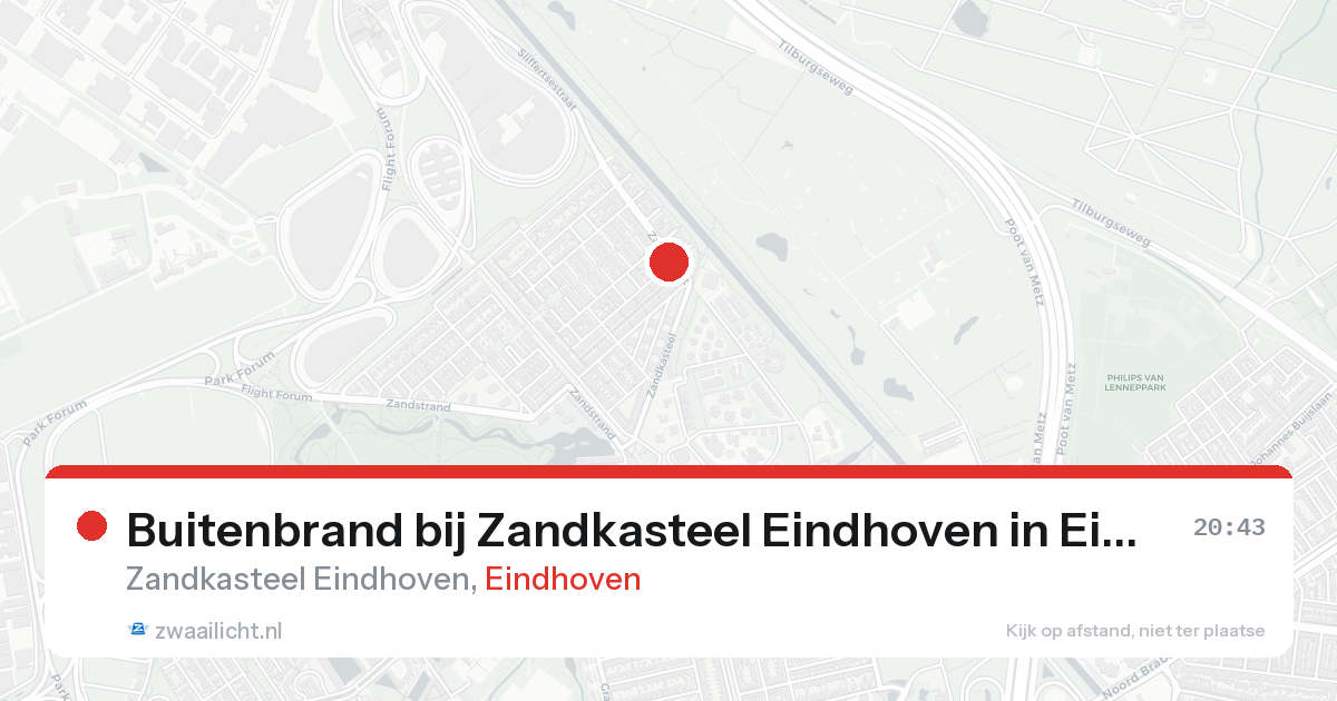 Buitenbrand bij Zandkasteel Eindhoven in Eindhoven — 24 aug 2026