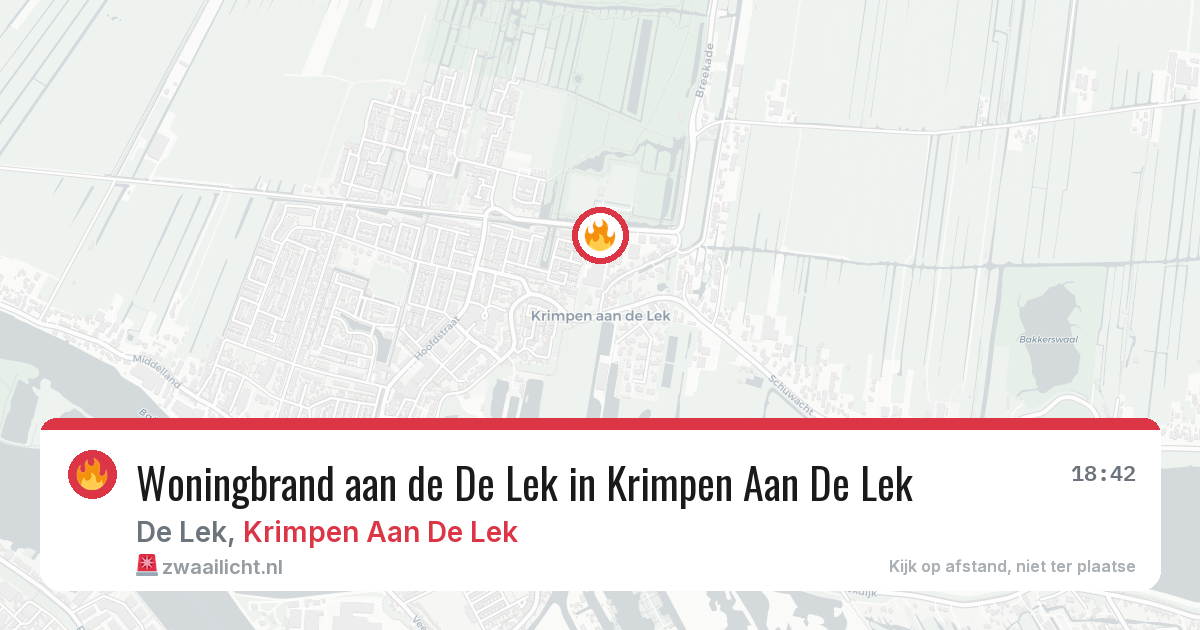 Woningbrand aan de De Lek in Krimpen Aan De Lek — 31 mrt 2026