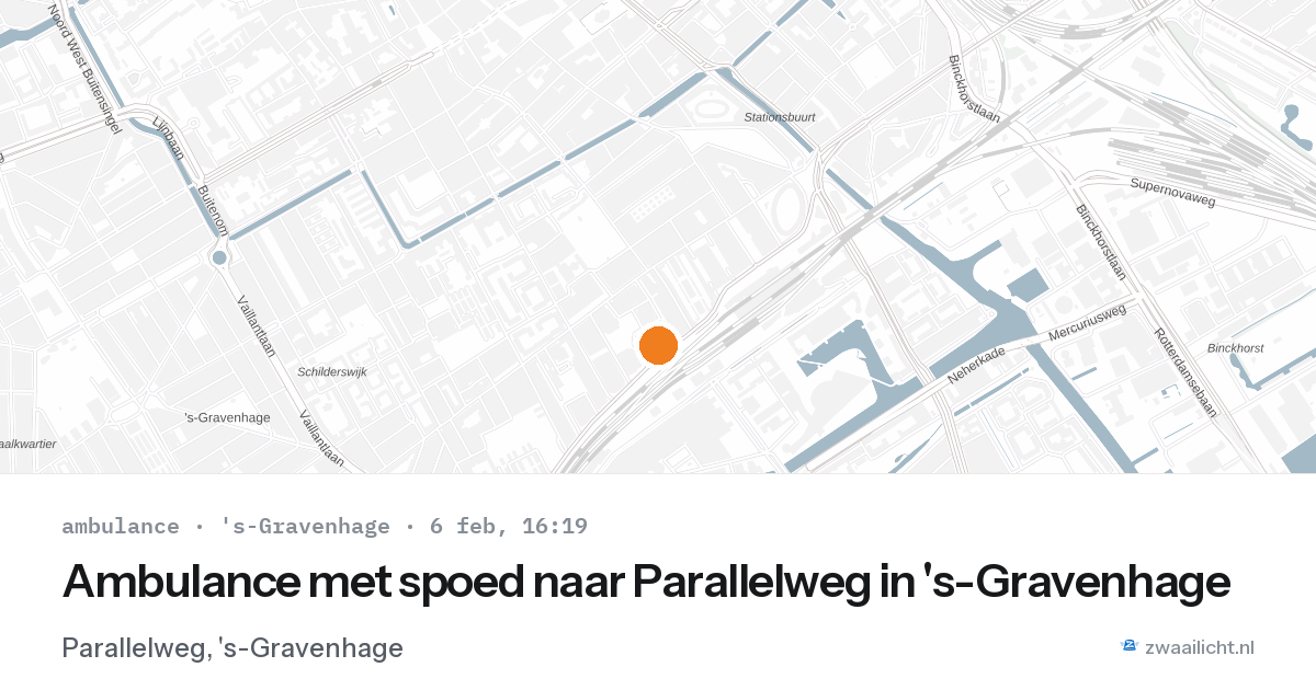 Ambulance met spoed naar Parallelweg in 's-Gravenhage — 6 feb 2026