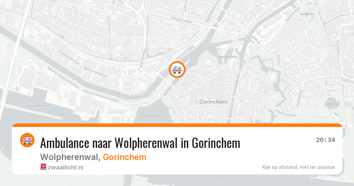 Ambulance naar Wolpherenwal in Gorinchem — 16 mrt 2026