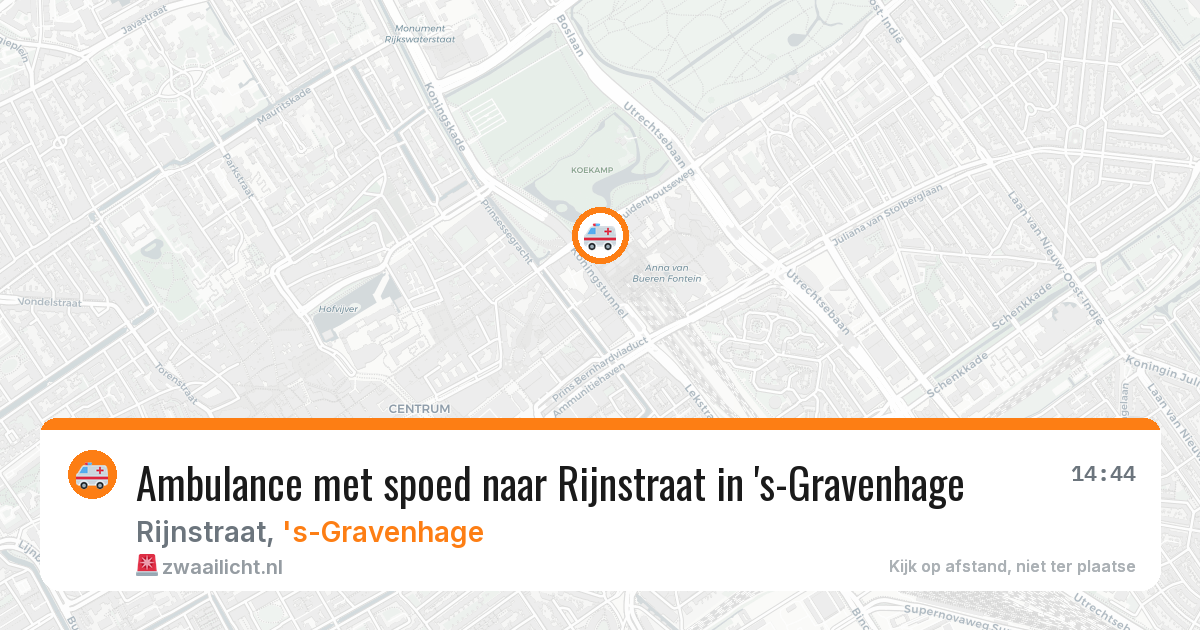 Ambulance met spoed naar Rijnstraat in 's-Gravenhage — 17 jan 2026
