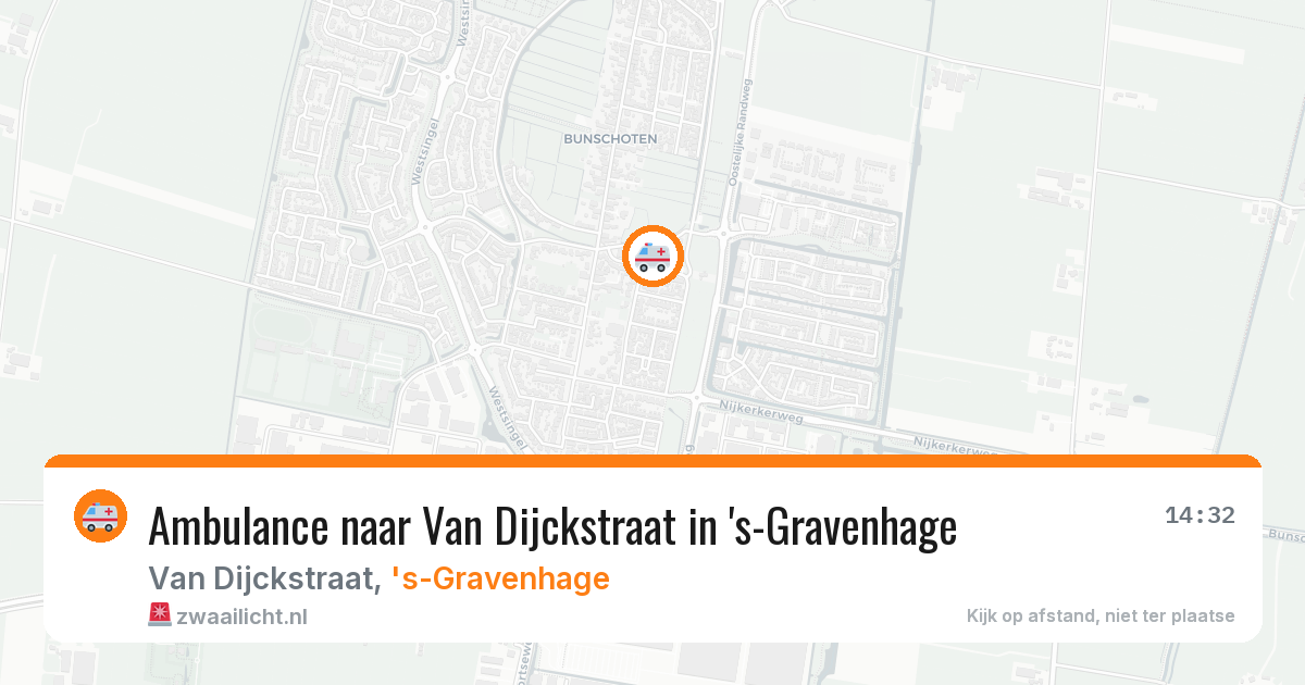 Ambulance naar Van Dijckstraat in 's-Gravenhage — 18 mrt 2026