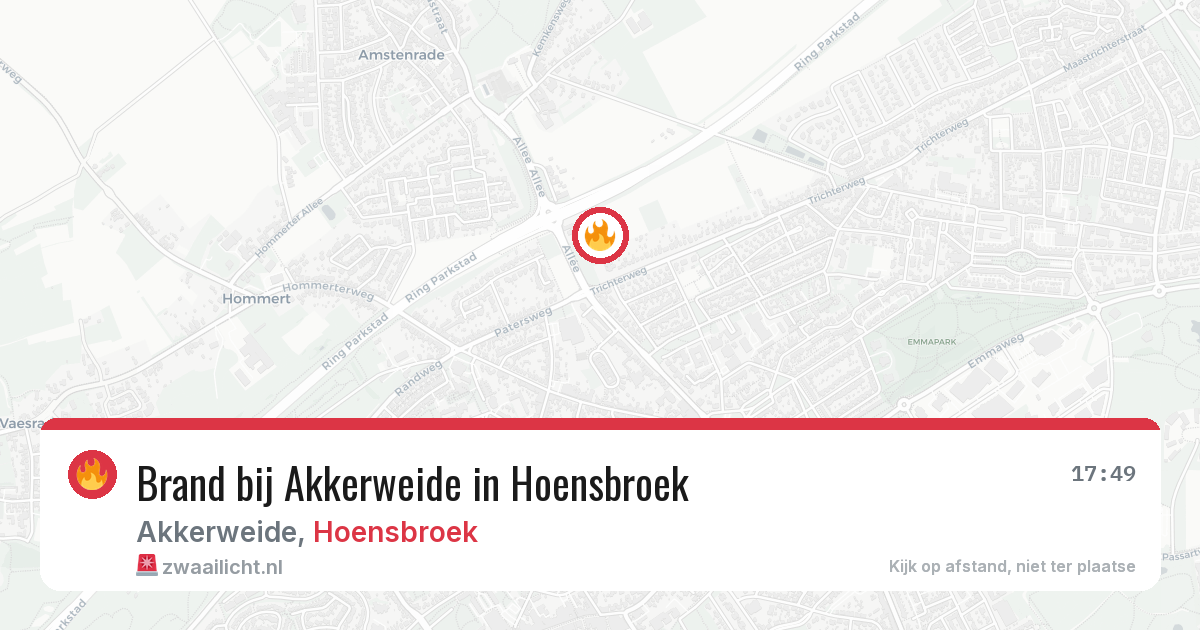 Brand bij Akkerweide in Hoensbroek — 13 aug 2026