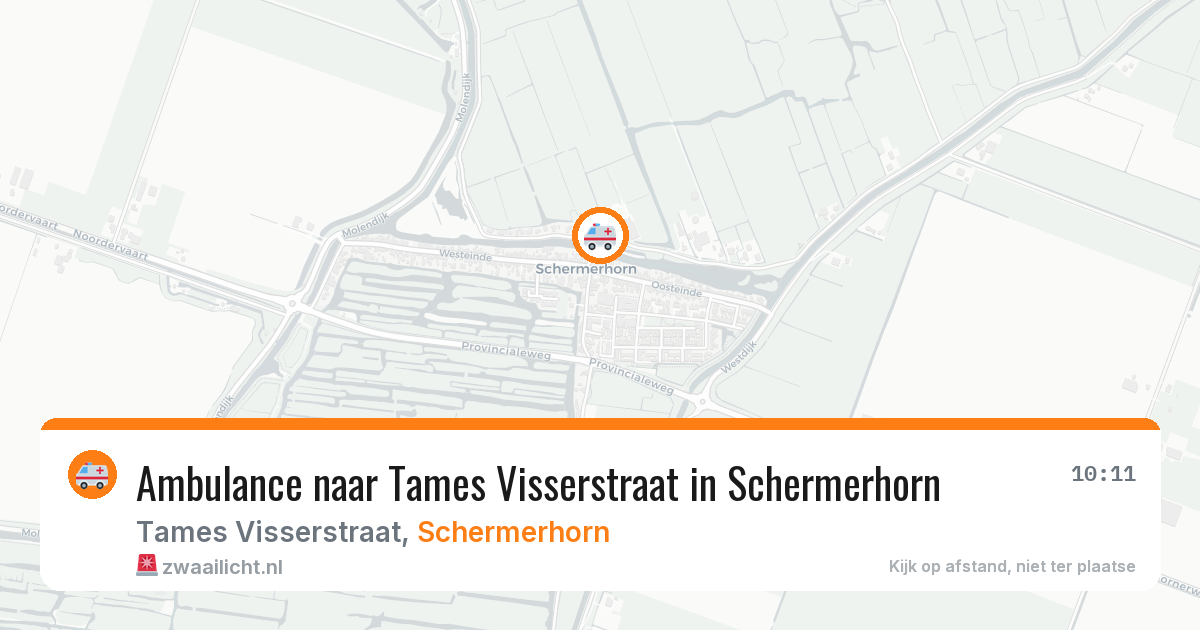 Ambulance naar Tames Visserstraat in Schermerhorn — 22 mei 2026