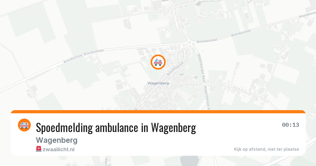 Spoedmelding ambulance in Wagenberg — 1 jun 2026