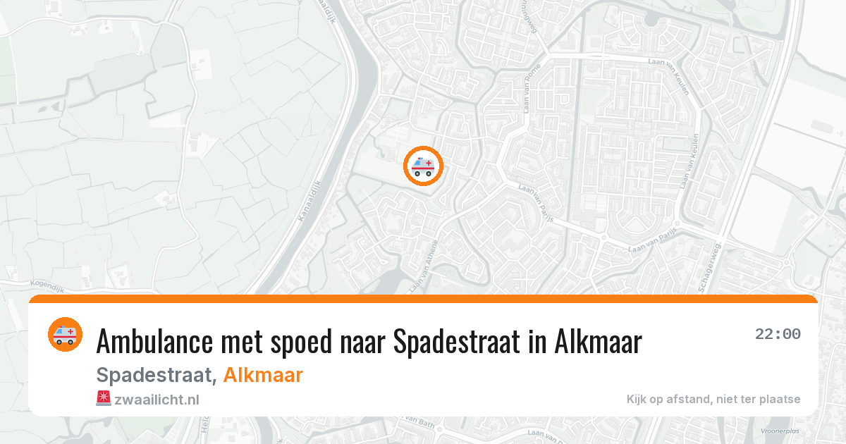 Ambulance met spoed naar Spadestraat in Alkmaar — 20 jun 2026