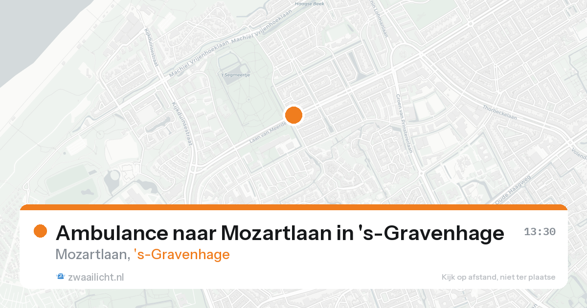 Ambulance naar Mozartlaan in 's-Gravenhage — 22 aug 2026