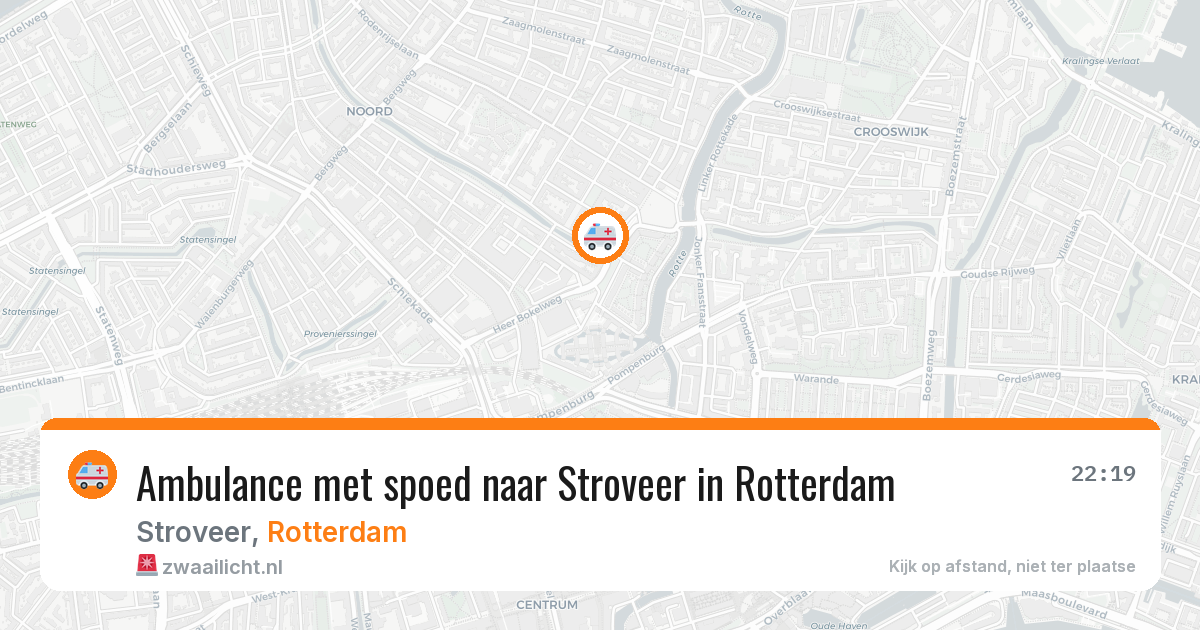 Ambulance met spoed naar Stroveer in Rotterdam — 14 apr 2026