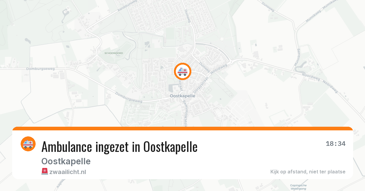 Ambulance ingezet in Oostkapelle — 25 jul 2026