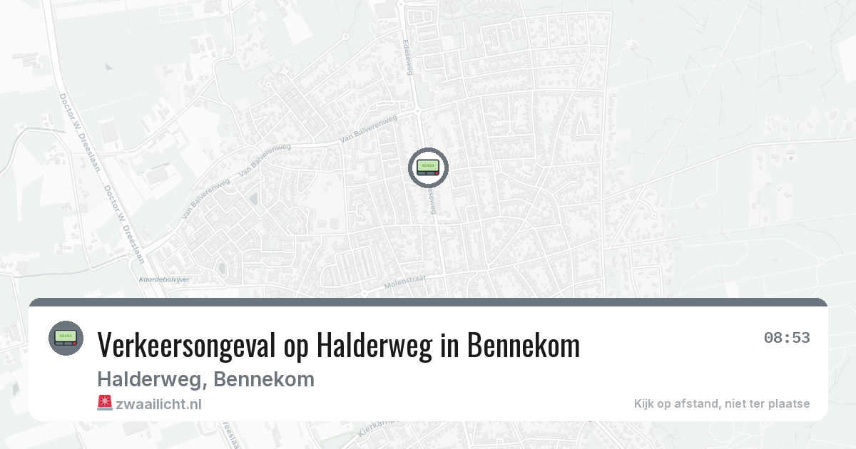 Verkeersongeval op Halderweg in Bennekom — 9 jun 2026