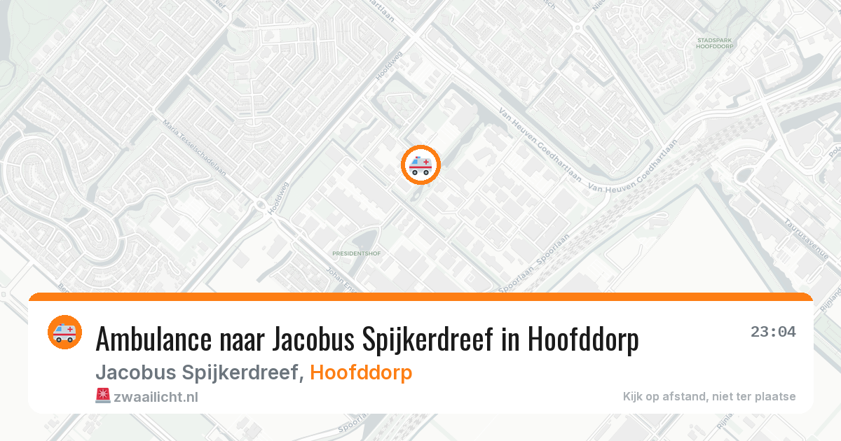 Ambulance naar Jacobus Spijkerdreef in Hoofddorp — 15 jun 2026