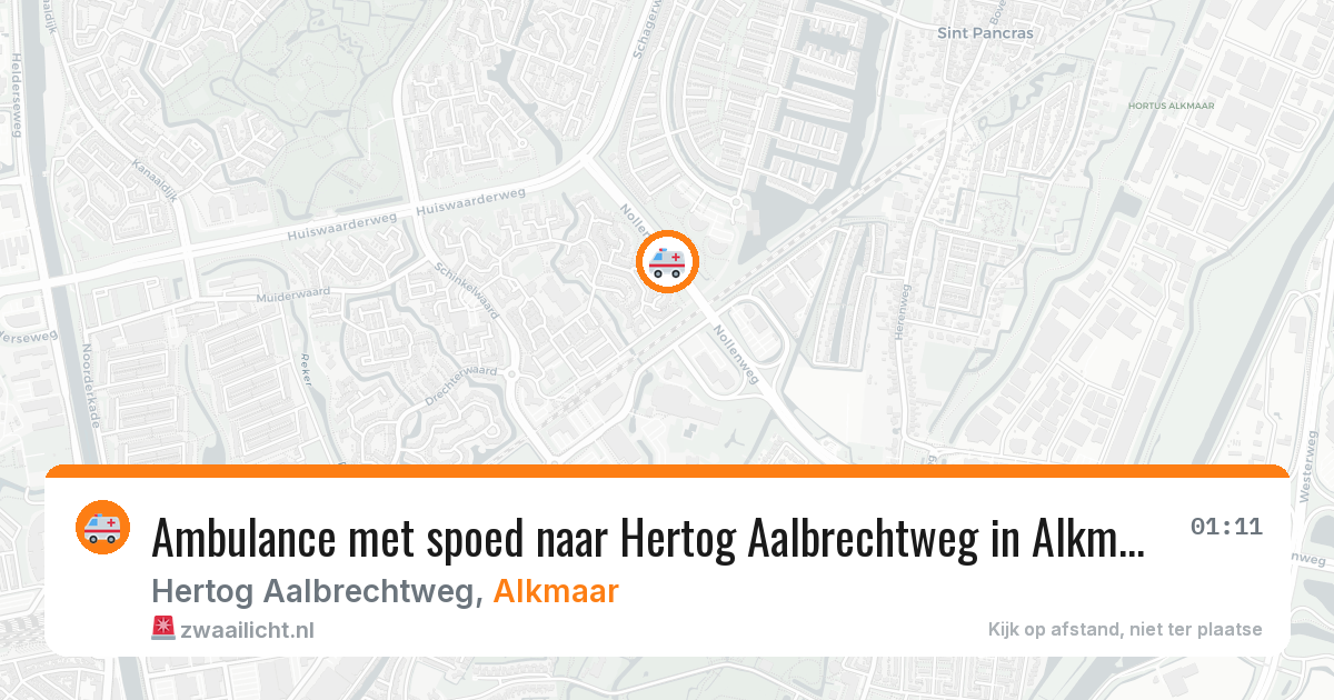 Ambulance met spoed naar Hertog Aalbrechtweg in Alkmaar — 13 mei 2026