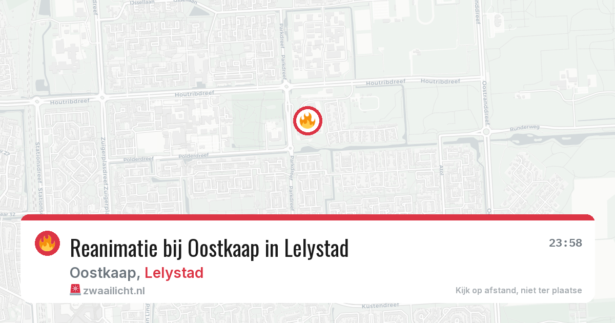 Reanimatie bij Oostkaap in Lelystad — 23 jan 2026