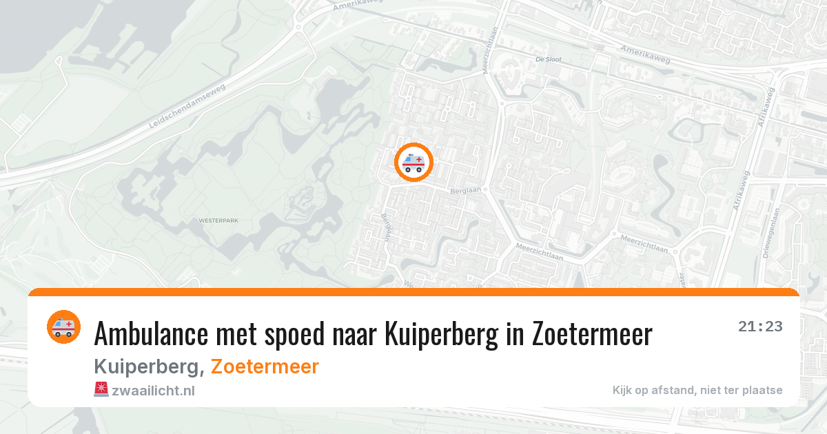 Ambulance met spoed naar Kuiperberg in Zoetermeer — 28 jul 2026