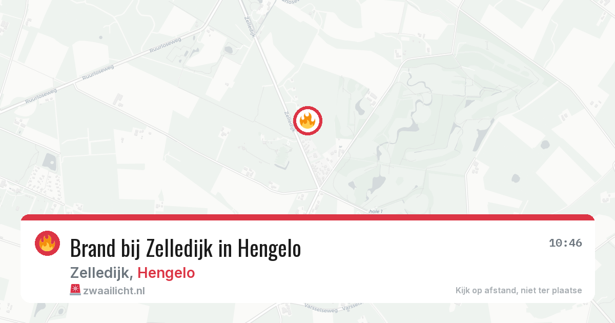Brand bij Zelledijk in Hengelo — 4 aug 2026