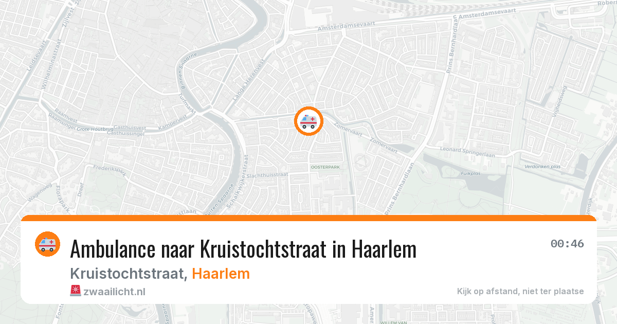 Ambulance naar Kruistochtstraat in Haarlem — 10 mei 2026