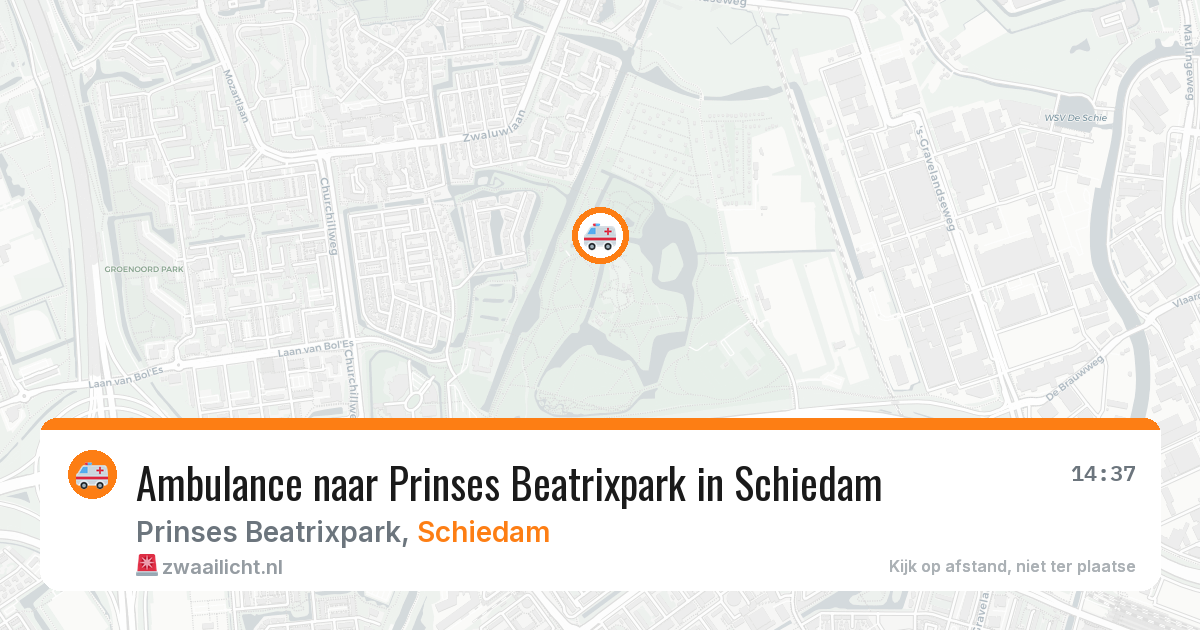 Ambulance naar Prinses Beatrixpark in Schiedam — 8 apr 2026