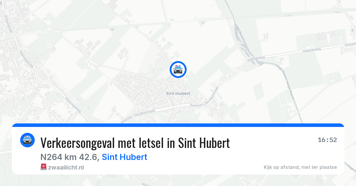 Verkeersongeval met letsel in Sint Hubert — 8 jun 2026