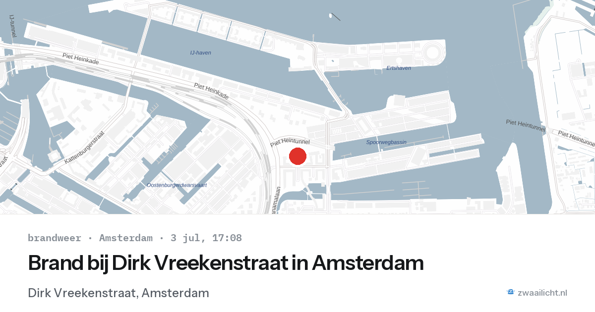 Brand bij Dirk Vreekenstraat in Amsterdam — 3 jul 2026