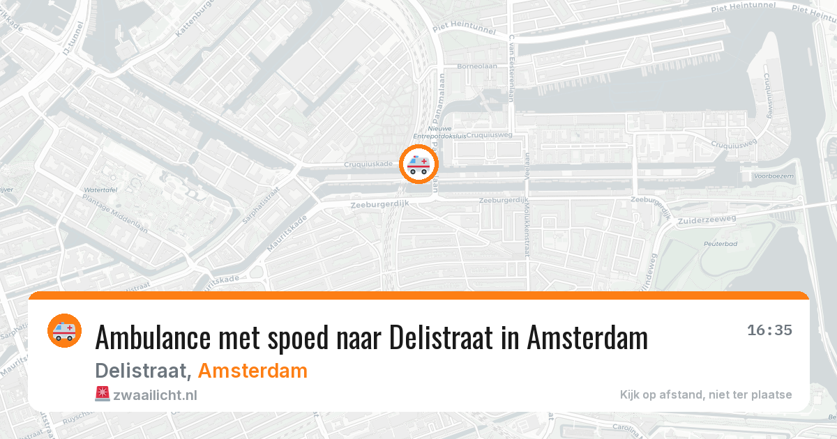 Ambulance met spoed naar Delistraat in Amsterdam — 4 jun 2026