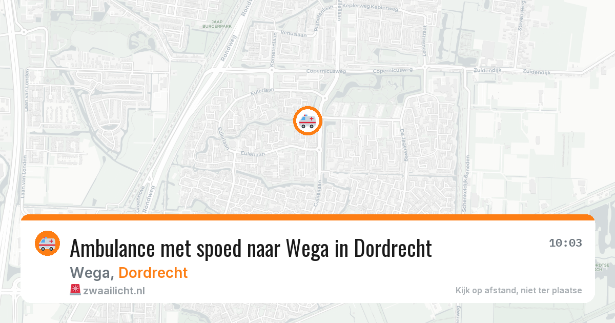 Ambulance met spoed naar Wega in Dordrecht — 2 apr 2026