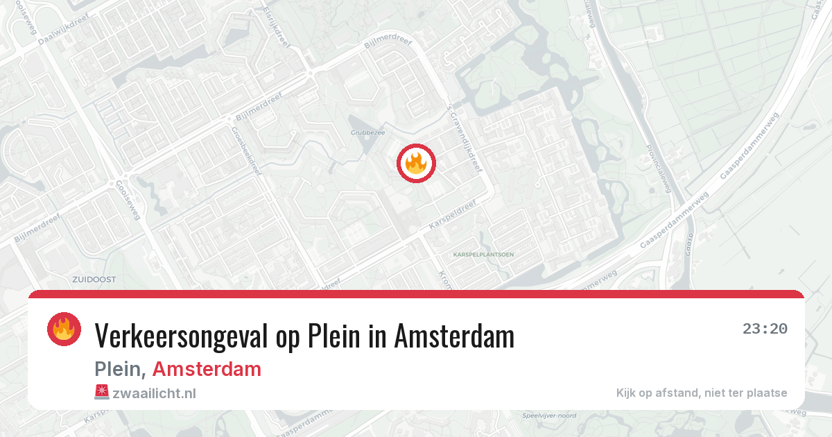 Verkeersongeval op Plein in Amsterdam — 12 jul 2026