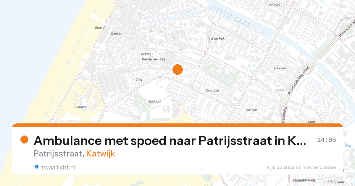 Ambulance met spoed naar Patrijsstraat in Katwijk — 12 apr 2026