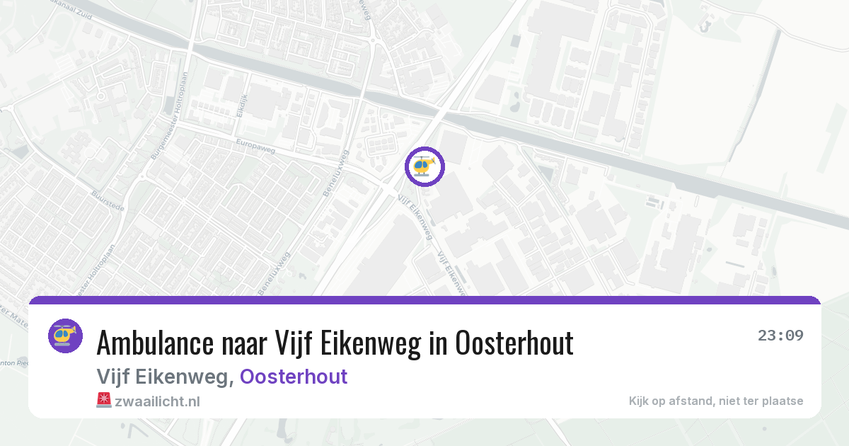 Ambulance naar Vijf Eikenweg in Oosterhout — 2 aug 2026