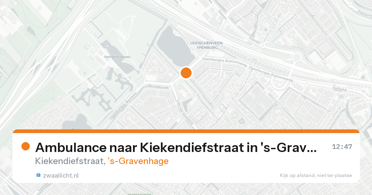Ambulance naar Kiekendiefstraat in 's-Gravenhage — 24 aug 2026