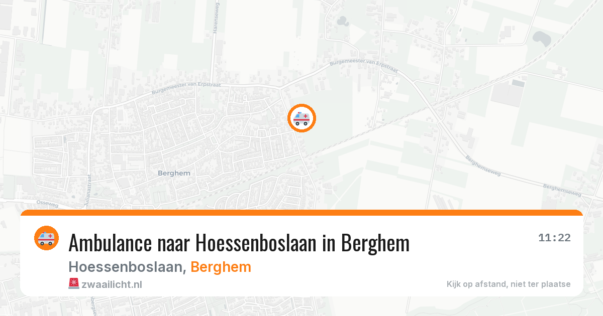 Ambulance naar Hoessenboslaan in Berghem — 14 feb 2026