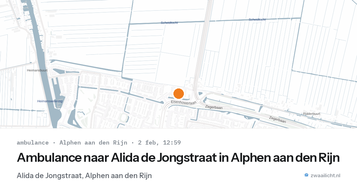 Ambulance naar Alida de Jongstraat in Alphen aan den Rijn — 2 feb 2026