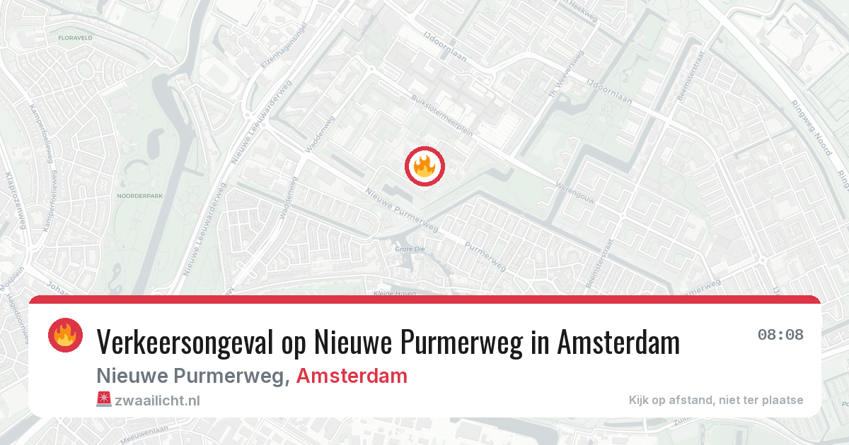 Verkeersongeval op Nieuwe Purmerweg in Amsterdam — 11 jun 2026
